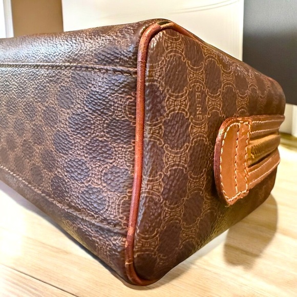 Celine Triomphe Macadam Rare Vintage Mini Boston EUC Approximately 7.5”x4” - Picture 9 of 14